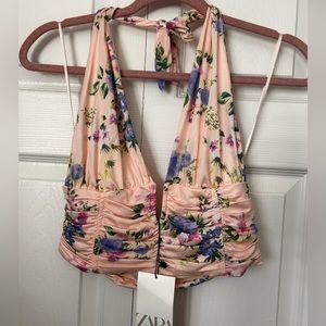 Zara Floral Halter Top